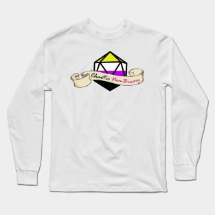 Dnd Chaotic Non-Binary Dice Long Sleeve T-Shirt